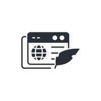 blog icon. .Editable stroke.linear style sign for use web design,logo.Symbol illustration. vector