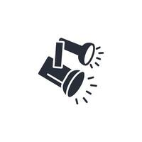 spotlight icon. .Editable stroke.linear style sign for use web design,logo.Symbol illustration. vector