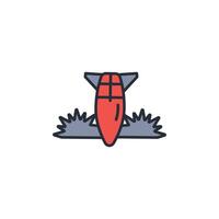 Missile icon. .Editable stroke.linear style sign for use web design,logo.Symbol illustration. vector