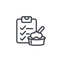 planning meal icon. .Editable stroke.linear style sign for use web design,logo.Symbol illustration. vector