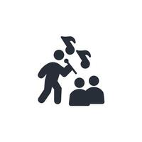 singing icon. .Editable stroke.linear style sign for use web design,logo.Symbol illustration. vector