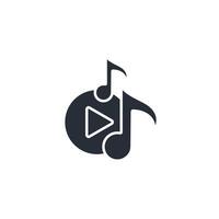 Music icon. .Editable stroke.linear style sign for use web design,logo.Symbol illustration. vector