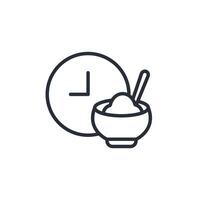 lunch icon. .Editable stroke.linear style sign for use web design,logo.Symbol illustration. vector