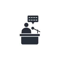 discourse icon. .Editable stroke.linear style sign for use web design,logo.Symbol illustration. vector