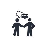 conversation icon. .Editable stroke.linear style sign for use web design,logo.Symbol illustration. vector