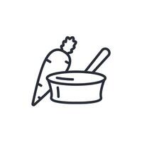 Soup icon. .Editable stroke.linear style sign for use web design,logo.Symbol illustration. vector