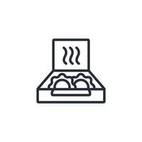 Pizza icon. .Editable stroke.linear style sign for use web design,logo.Symbol illustration. vector