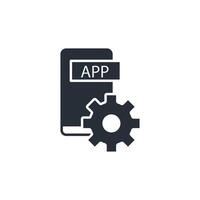 Application icon. .Editable stroke.linear style sign for use web design,logo.Symbol illustration. vector