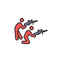 soldier icon. .Editable stroke.linear style sign for use web design,logo.Symbol illustration. vector