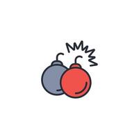 Bomb icon. .Editable stroke.linear style sign for use web design,logo.Symbol illustration. vector