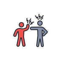 conflict icon. .Editable stroke.linear style sign for use web design,logo.Symbol illustration. vector