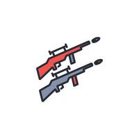 weapon icon. .Editable stroke.linear style sign for use web design,logo.Symbol illustration. vector