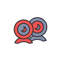 webcam icon. .Editable stroke.linear style sign for use web design,logo.Symbol illustration. vector