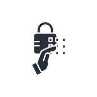 locked icon. .Editable stroke.linear style sign for use web design,logo.Symbol illustration. vector
