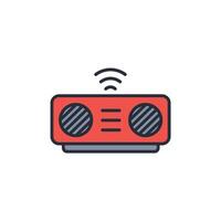 portable speaker icon. .Editable stroke.linear style sign for use web design,logo.Symbol illustration. vector