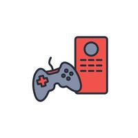 gaming console icon. .Editable stroke.linear style sign for use web design,logo.Symbol illustration. vector