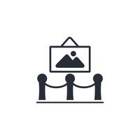 exhibition icon. .Editable stroke.linear style sign for use web design,logo.Symbol illustration. vector