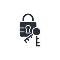 lockable icon. .Editable stroke.linear style sign for use web design,logo.Symbol illustration. vector