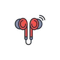 wireless earbuds icon. .Editable stroke.linear style sign for use web design,logo.Symbol illustration. vector