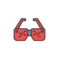 ar glasses icon. .Editable stroke.linear style sign for use web design,logo.Symbol illustration. vector
