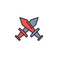battle icon. .Editable stroke.linear style sign for use web design,logo.Symbol illustration. vector
