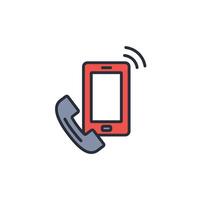 Smartphone icon. .Editable stroke.linear style sign for use web design,logo.Symbol illustration. vector