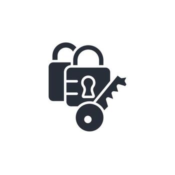 Padlock icon. .Editable stroke.linear style sign for use web design,logo.Symbol illustration. vector