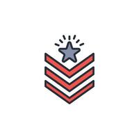 Army icon. .Editable stroke.linear style sign for use web design,logo.Symbol illustration. vector