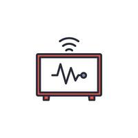 Smart TV icon. .Editable stroke.linear style sign for use web design,logo.Symbol illustration. vector