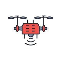 drone icon. .Editable stroke.linear style sign for use web design,logo.Symbol illustration. vector