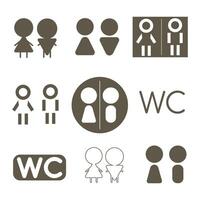 Man and lady. Abstract, different toilet icon. vector