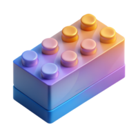 Gradient constructor figure 3d shape isolated on the transparent background png