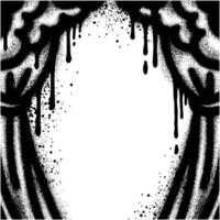 Spray Painted Window Graffiti Sprayed isolated on white background. vector