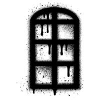 Spray Painted Window Graffiti Sprayed isolated on white background. vector