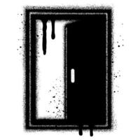 Spray Painted Window Graffiti Sprayed isolated on white background. vector