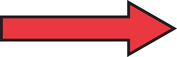 Red arrow forward. Red arrow to the left isolated on a Transparent Background vector