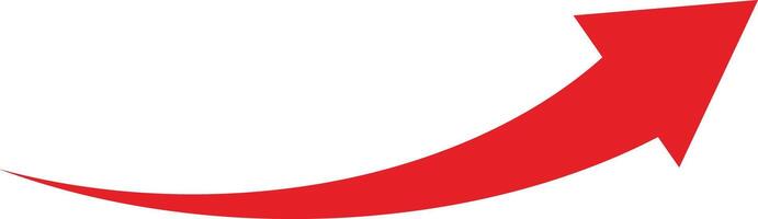 Red Curve Arrow Symbol vector