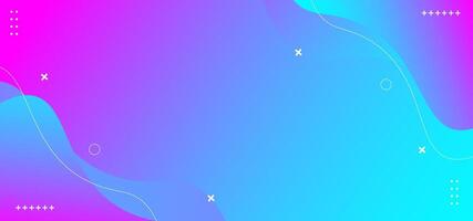 Abstract fluid gradient background in vibrant pink and blue colors. vector