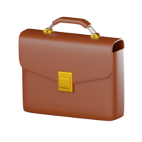 3D Briefcase Icon Professional Business Tool Render png