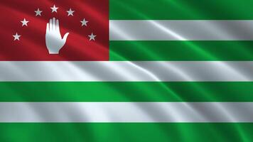 Abkhazia Flag Wind Waving Animation video
