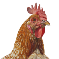 chicken captured in profile view, isolated on transparent background png