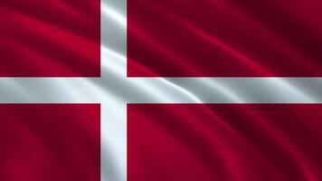 Denmark Flag Wind Waving Animation video