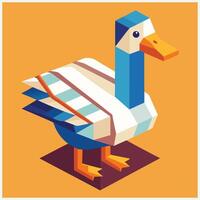 Goose Isometric Illustrations, A Comprehensive Collection of Unique and Engaging Art vector