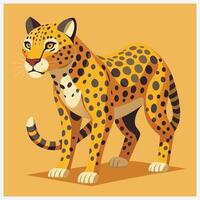 Majestic Leopard Isometric Illustrations A Stunning Collection of Art vector