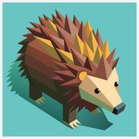 Porcupine Isometric Illustrations, A Stunning Collection of Intricate Designs vector