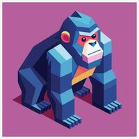 Gorilla Isometric Illustrations Unique and Dynamic vector