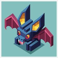 Stunning Bat Isometric Illustrations ,A Showcase of Creativity and Precision vector