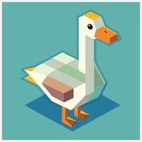 Goose Isometric Illustrations, A Comprehensive Collection of Unique and Engaging Art vector