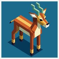 Antelope Isometric Illustrations, A Comprehensive Collection vector