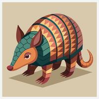 Stunning Isometric Illustrations of Armadillos, A Visual Feast vector